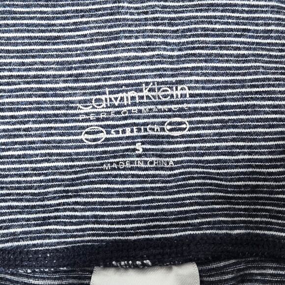 Calvin Klein Performance Navy Stripe Fold Over Leggings S - Picture 3 of 12